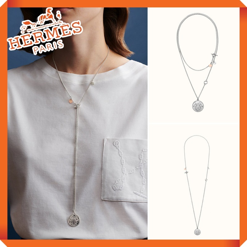 HERMES☆ロングネックレス エクスリブリスMM《Ex-Libris MM