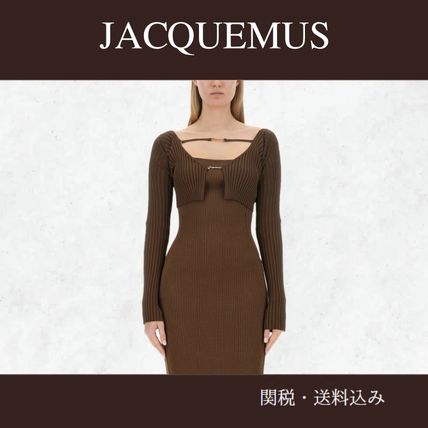 【JACQUEMUS】ジャックムス ロングワンピース ブラウン ブラウン（茶色）系 JACQUEMUS(ジャックムス) スウェット