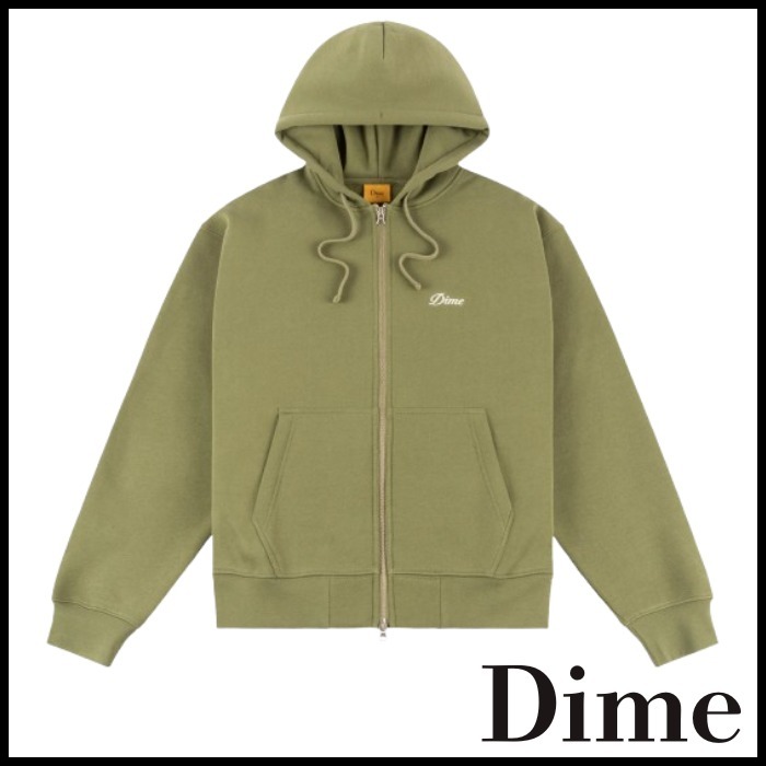 【関税込】Dime ダイム Cursive Small Logo Zip Hoodie パーカー