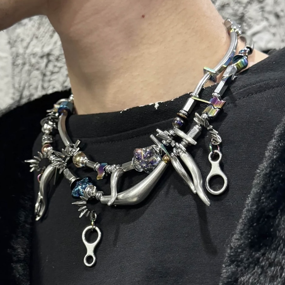 国内で当店のみ ILLUSORY - Space Odyssey Neon Spiked Necklace