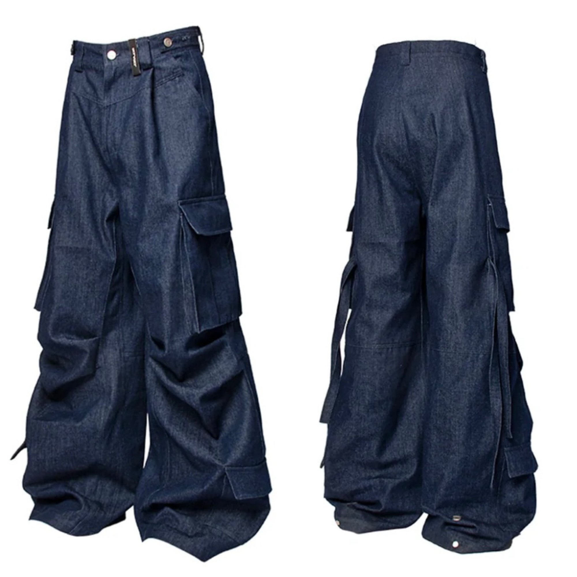 国内で当店のみ RELABEL - Straped Big Pockets Rivet Washed