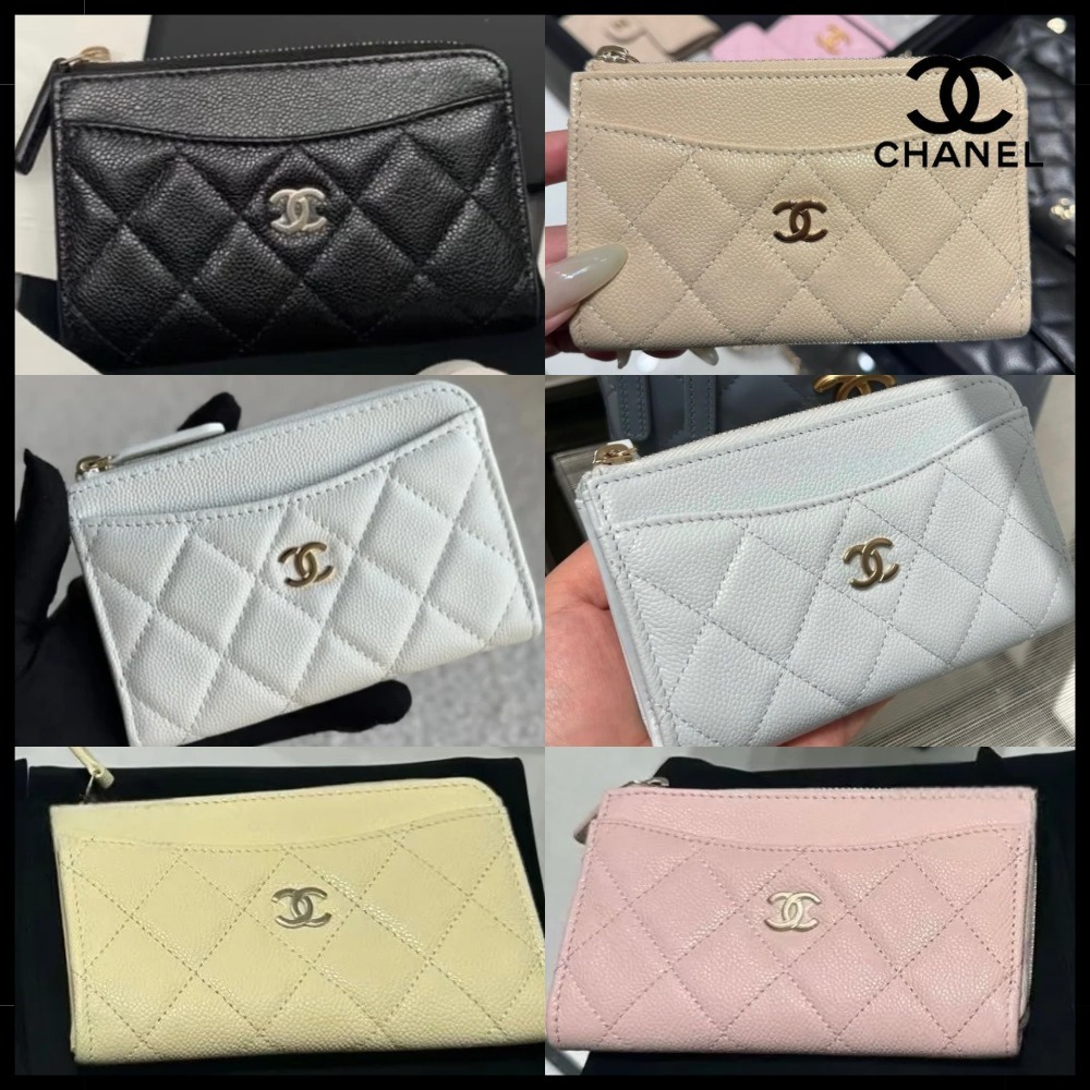 【ミニマルな美しさ♪】CHANEL フラグメントケース ミニ財布