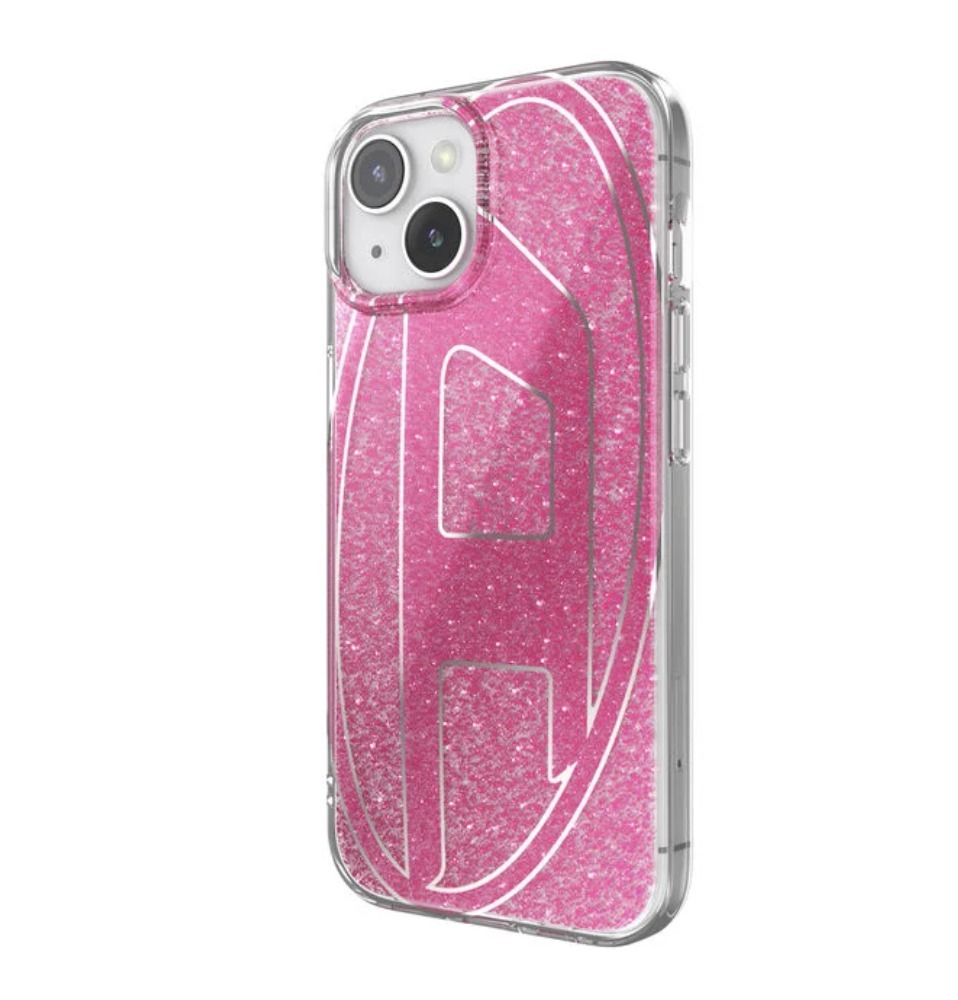 diesel Oval D Glitter ピンク iPhone15