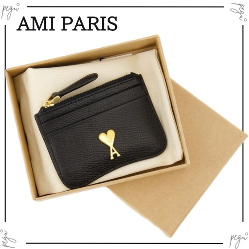 【AMI PARIS 】国内発送 レザー カードホルダー コインケース
