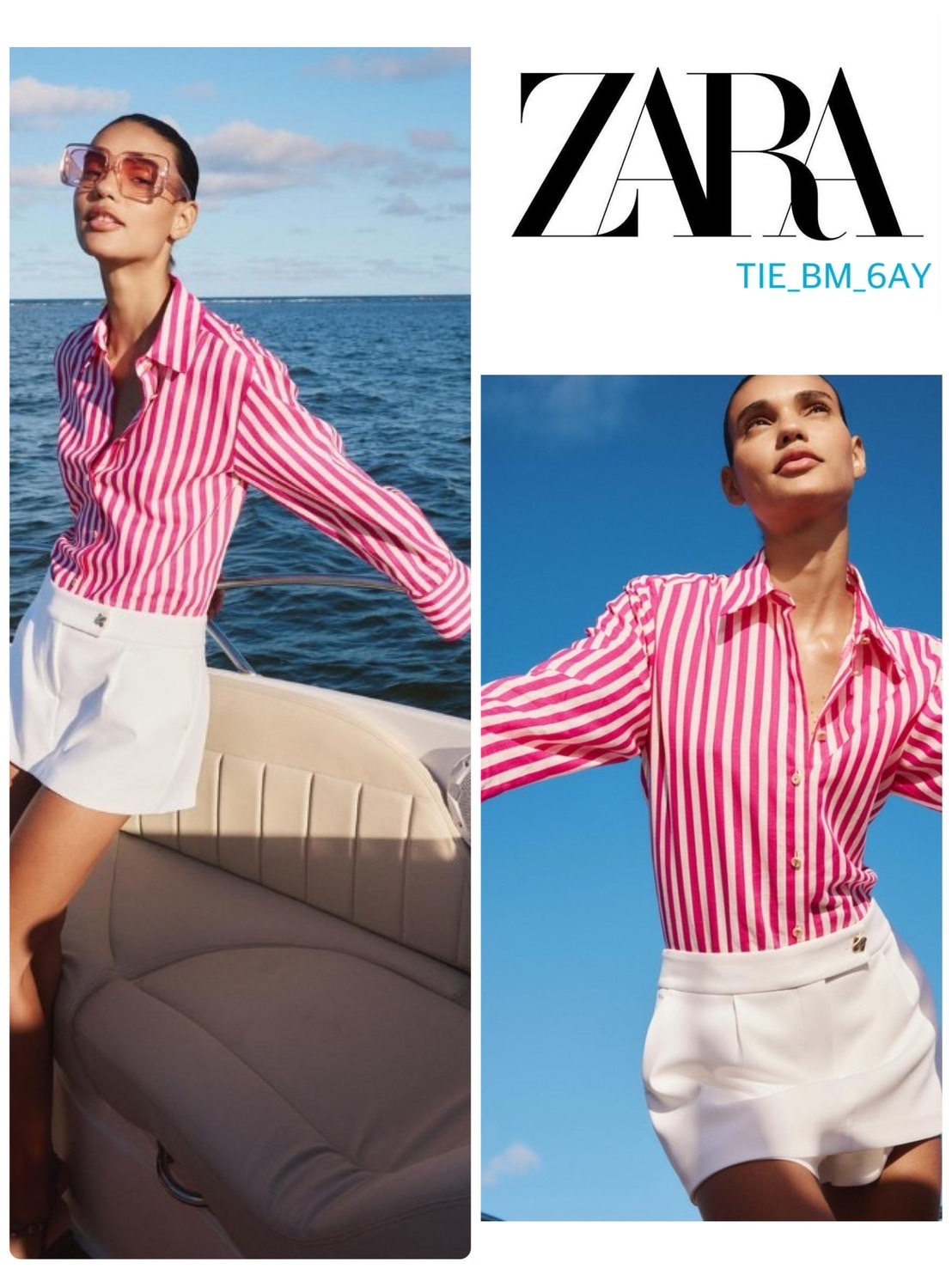 スペイン発送 ZARA ストライプ構造シャツ 上品カジュアル 人気！ スペイン発送 ZARA ストライプオックスフォードシャツ 定番人気