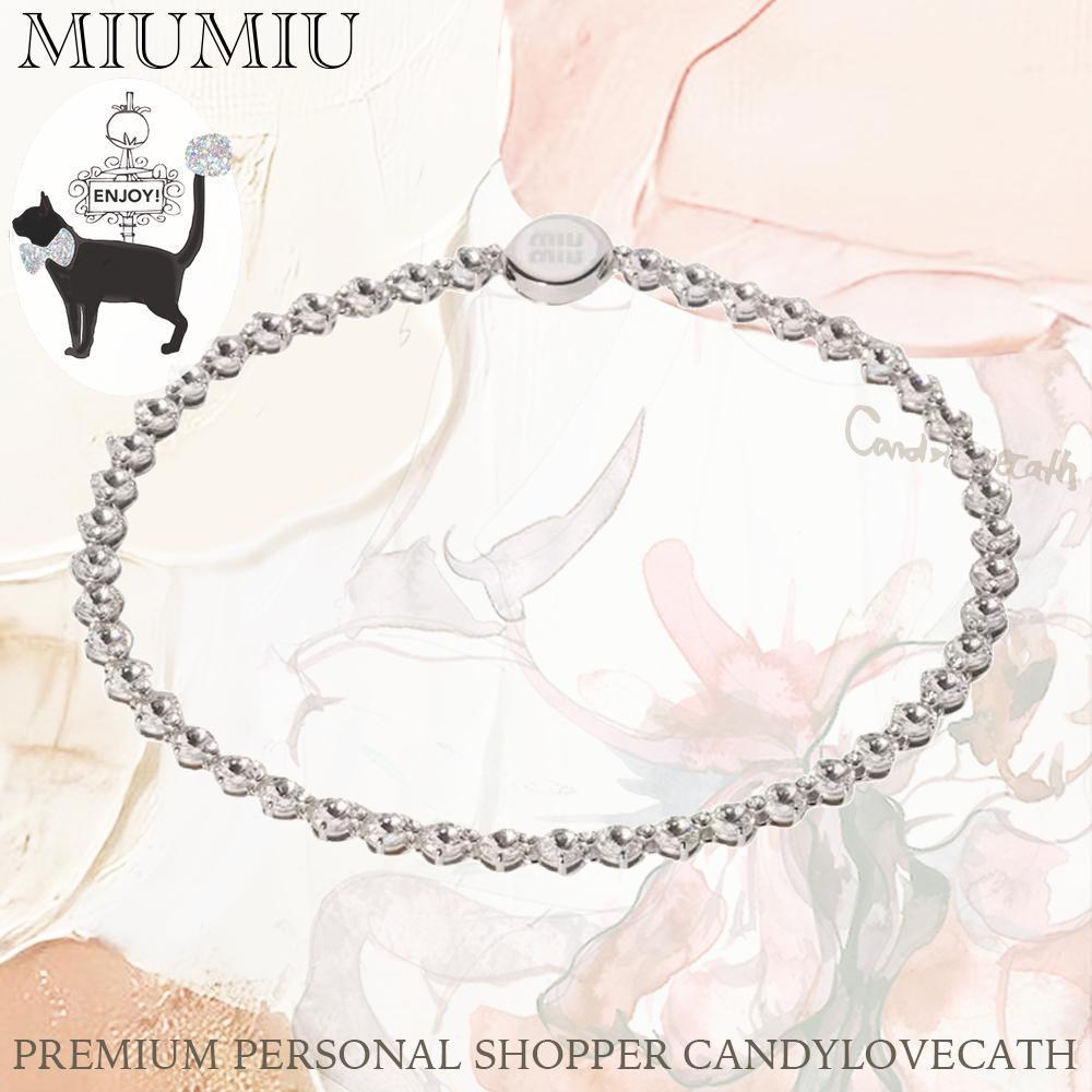 ブレスレット MIU MIU CRYSTALS LOGO BRACELET
