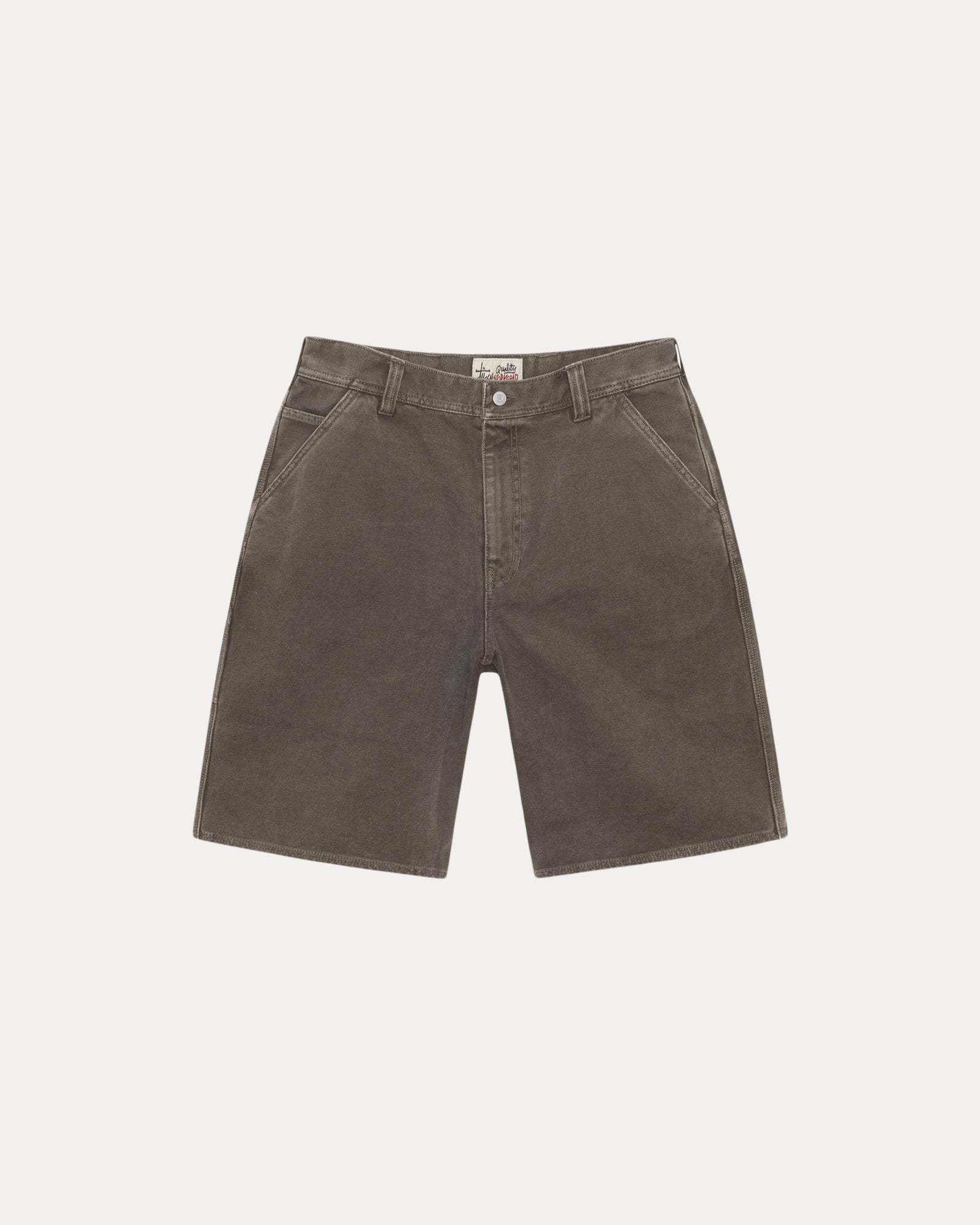 stussy】WORK SHORT WASHED CANVAS 2色展開 Black Brown (STUSSY
