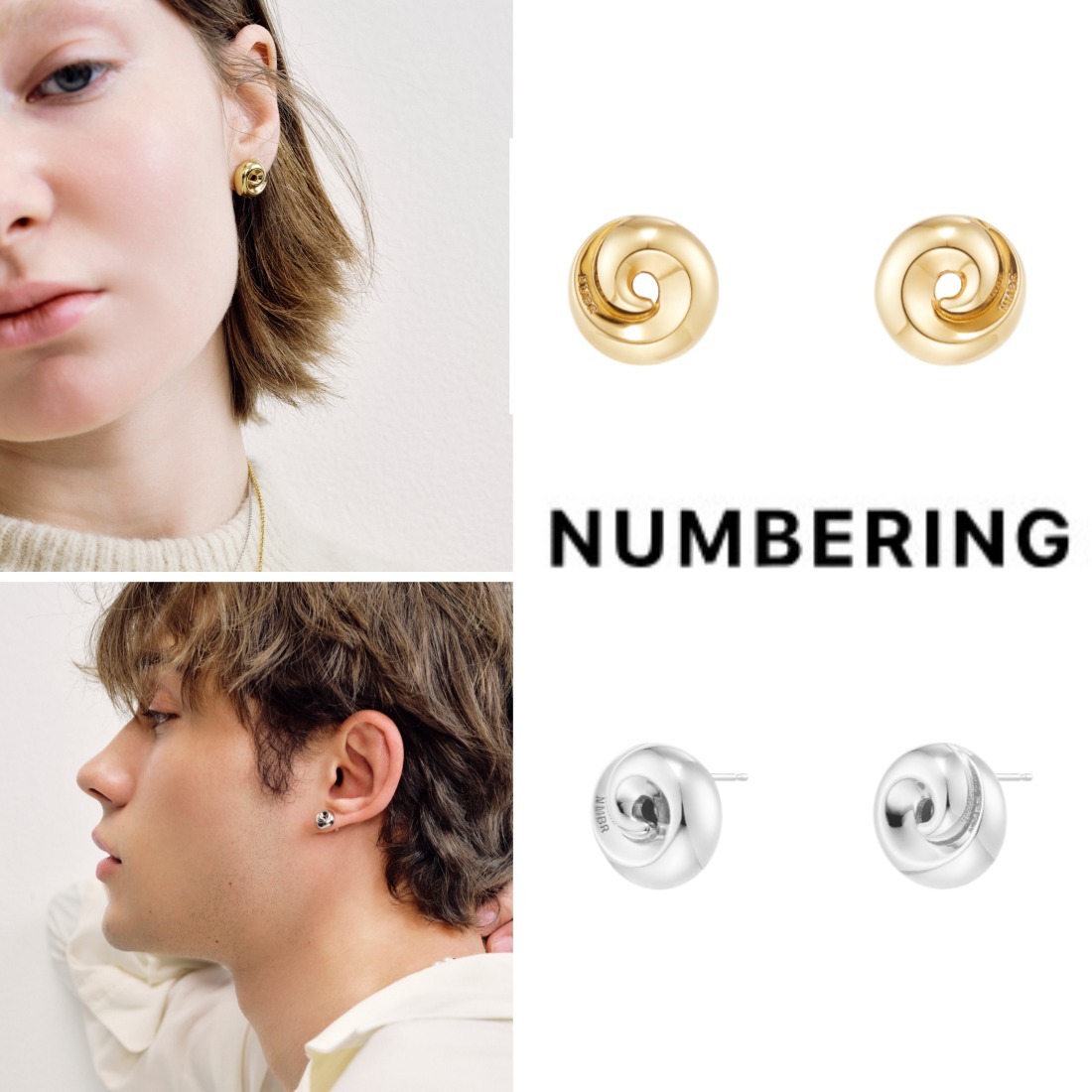 ピアス Swirl Stud Earrings #5202