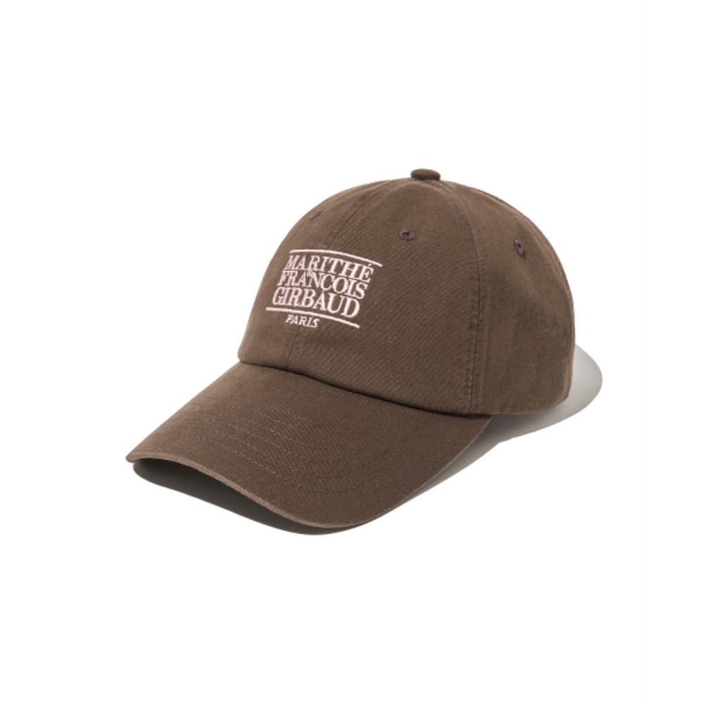 キャップ Marithe + Francois Girbaud SMALL CLASSIC LOGO CAP dark brown