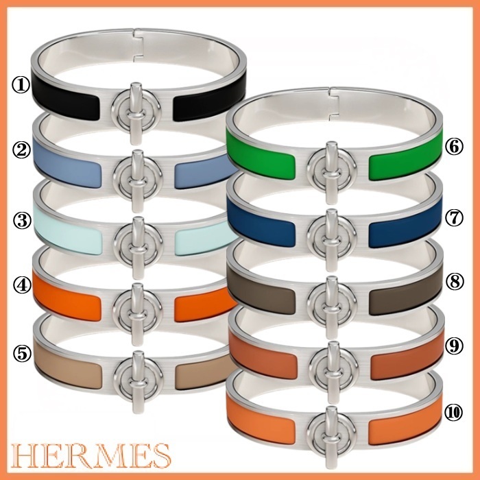 HERMES エナメルブレスレット クリック グレナン