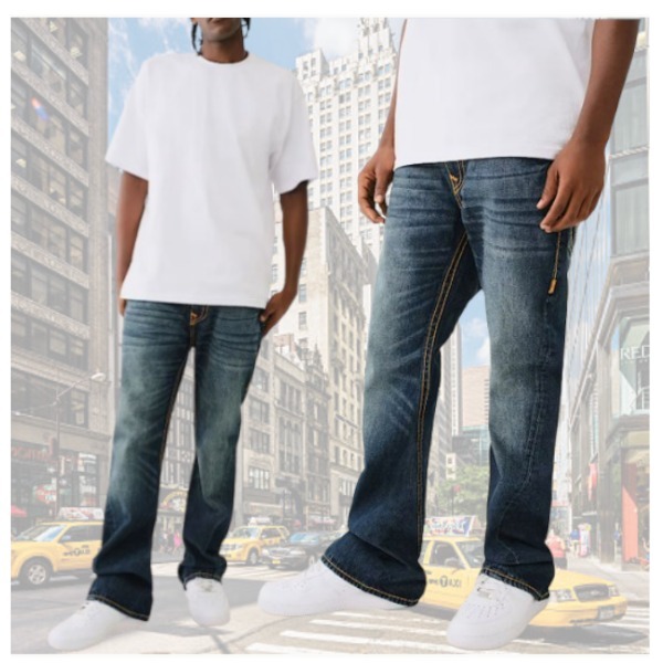TRUE RELIGION JOEY ピックステッチ フラップ フレア ジーンズ