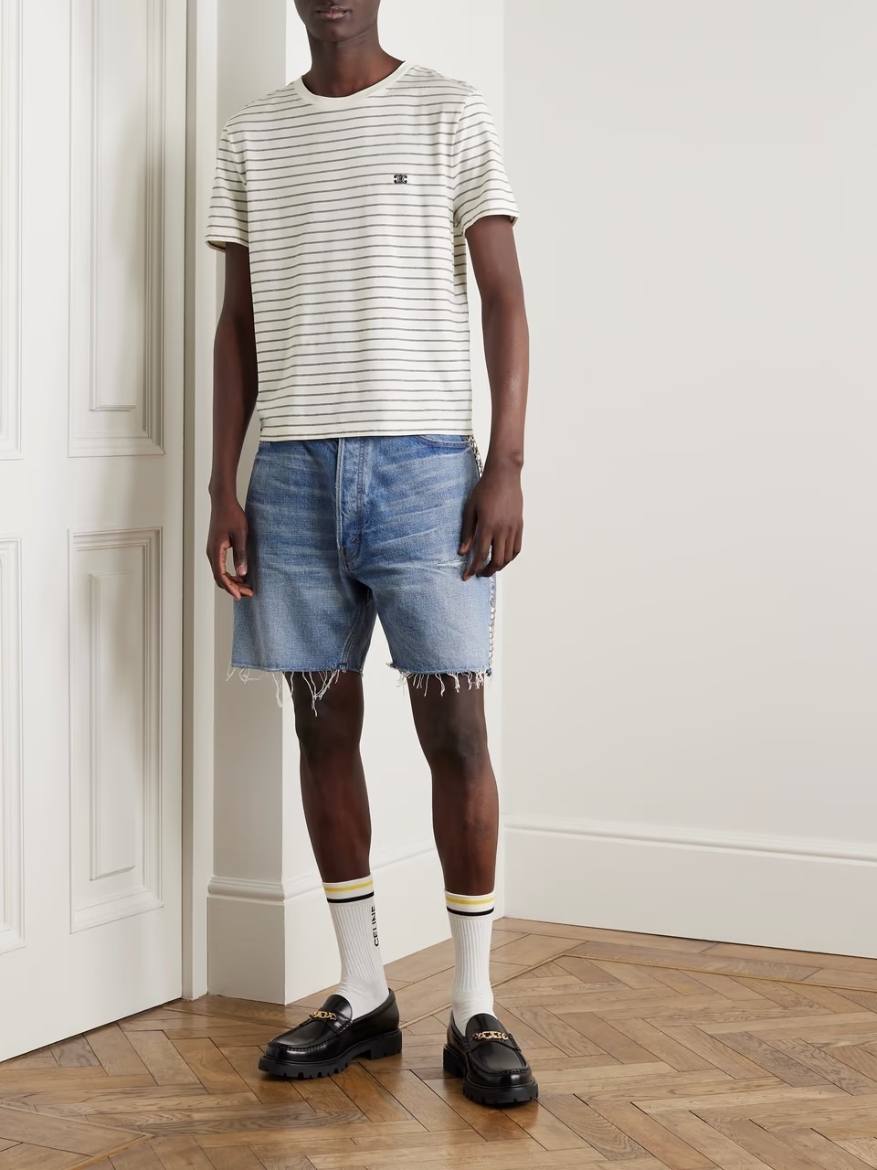 ◇関送込◇【CELINE】トリオンフ*レギュラー Tシャツ*ストライプ