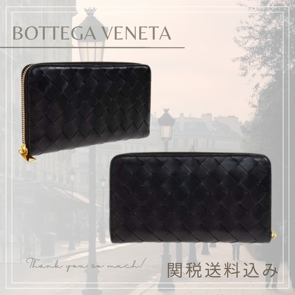 [BOTTEGA VENETA]長財布 イントレチャート ジップアラウンド