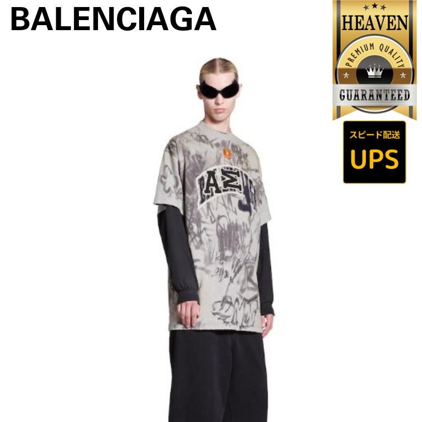 6万取引突破★UPS速達便利用【BALENCIAGA】739028 TOVA7_Tシャツ