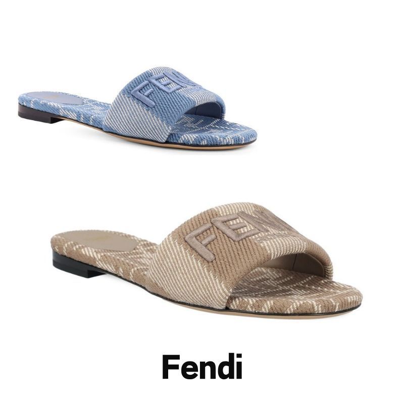 送関込【FENDI】サンシャインデニムエフェクトスライド