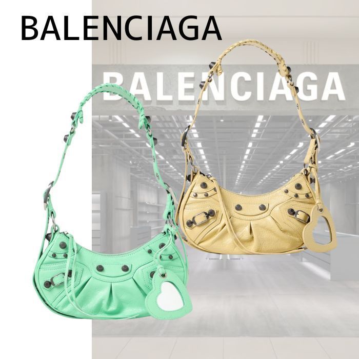 【BALENCIAGA】ル カゴール ショルダーバッグ グリーン イエロー