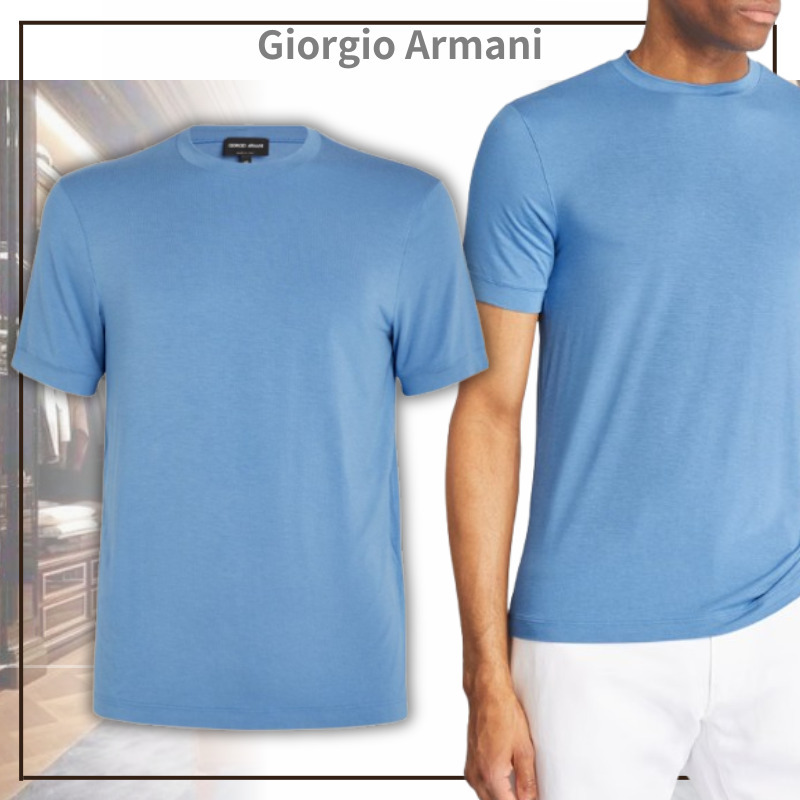 ■ GIORGIO ARMANI ■ ビスコース クルーネックTシャツ