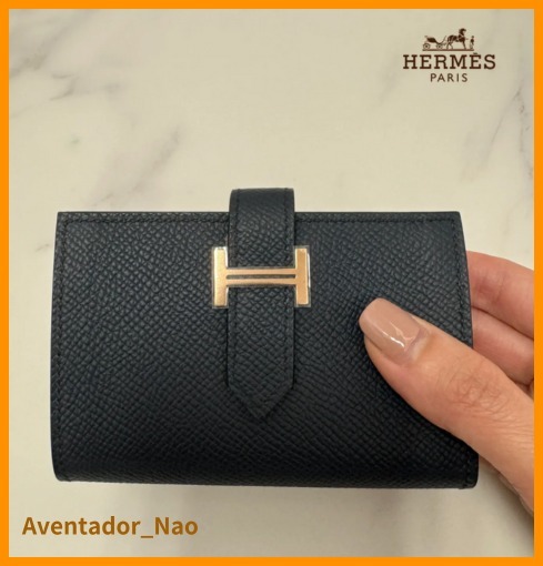 周りと差がつく★ HERMES エルメス ベアン ミニ ブラック 財布