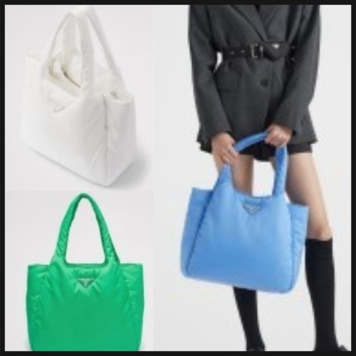 PRADA■ラージパッド入りリナイロントートバッグ Re-Nylon