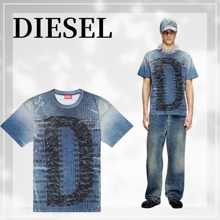 DIESEL t-norm-r2 バギーTシャツ インディゴ バンダナ