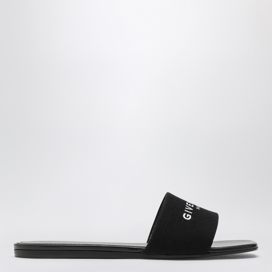 ジバンシィ ローブラックキャンバスサンダル SS25