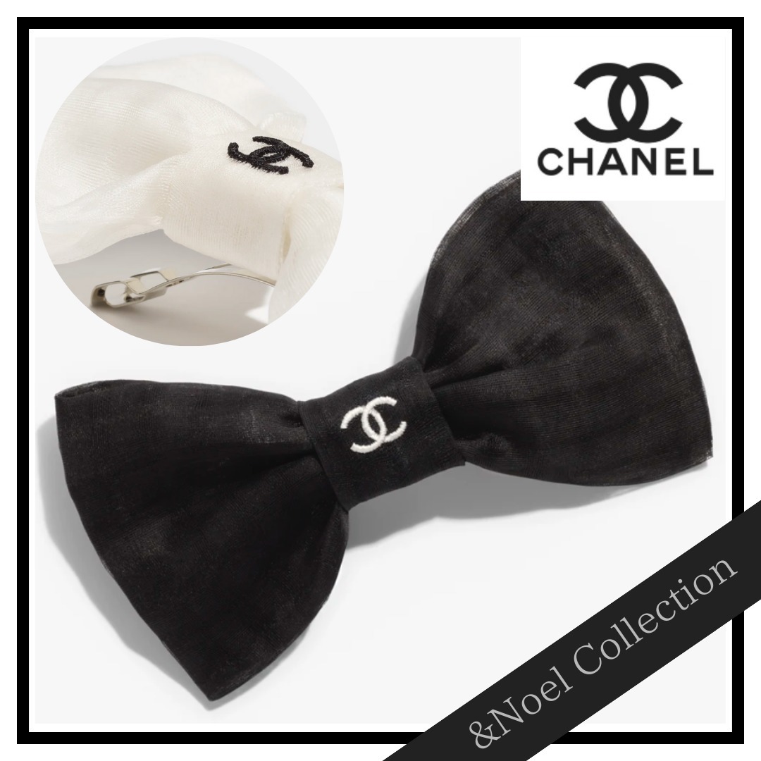 【ボウ バレッタ♢シンプル】CHANEL ヘアアクセ*リボン