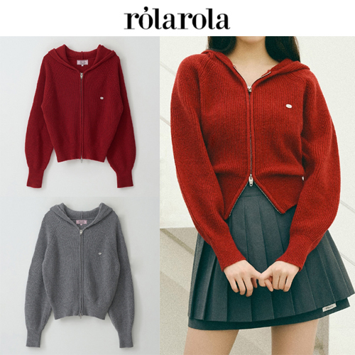 ★2025SS新作★ROLAROLA★2WAY WOOL KNIT HOODED ZIP-UP
