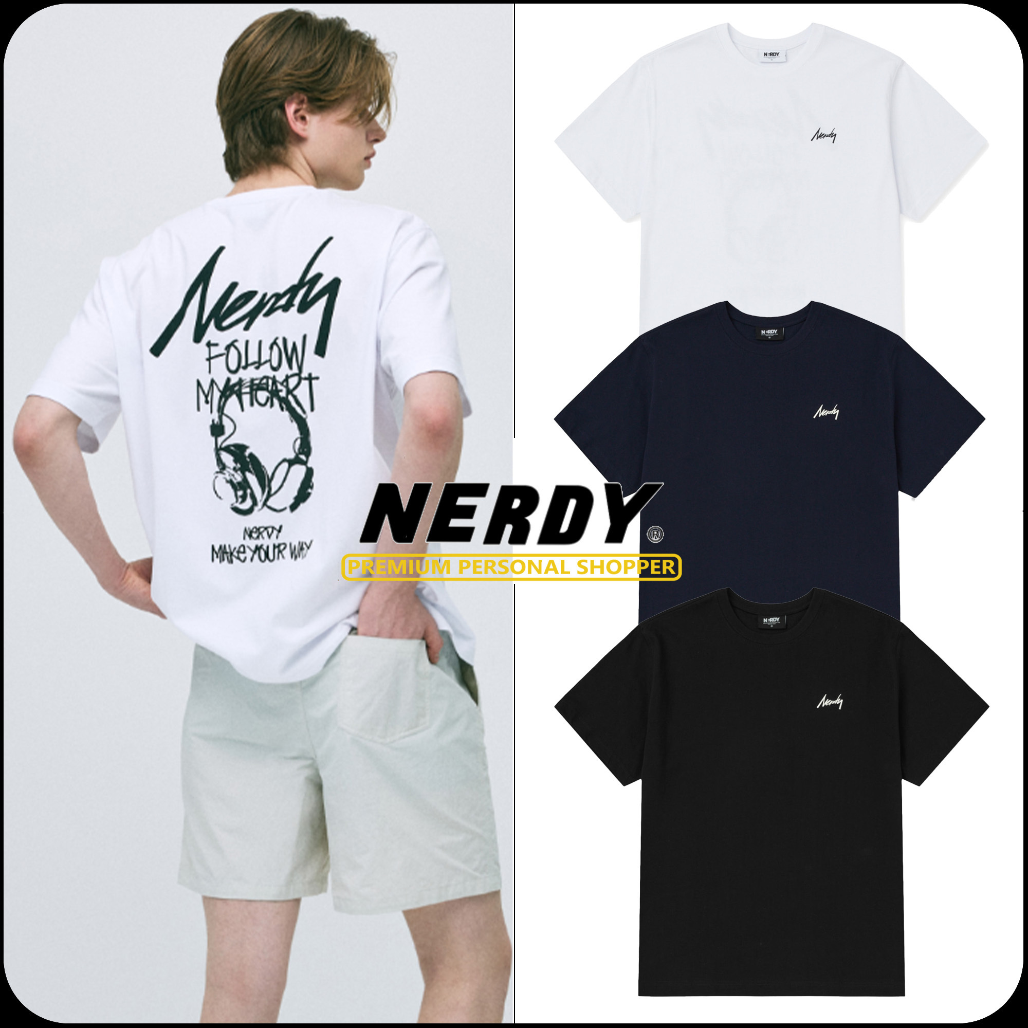 [ NERDY ]★25SS★韓国人気★HEADSET SHORT SLEEVE T-SHIRT