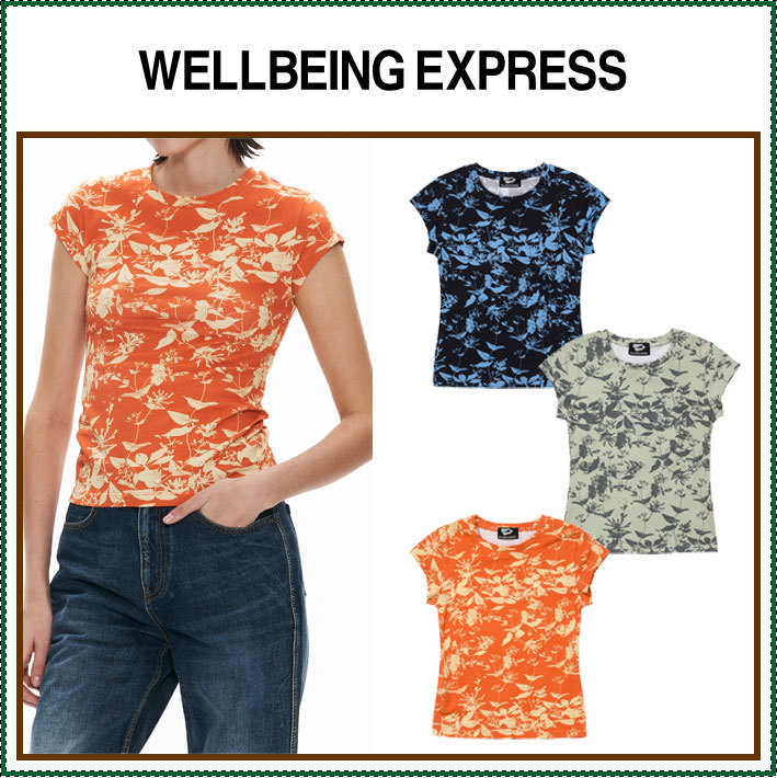 【WELLBEING EXPRESS】 Garden Print Half Sleeve / 追跡付