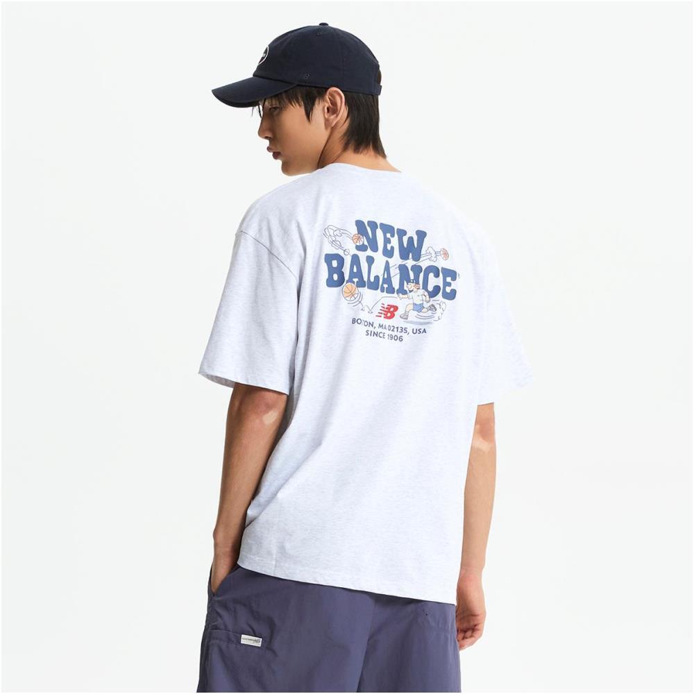 ◆New Balance◆ UNI NB BOY Basketball Lettering Short Sleeve