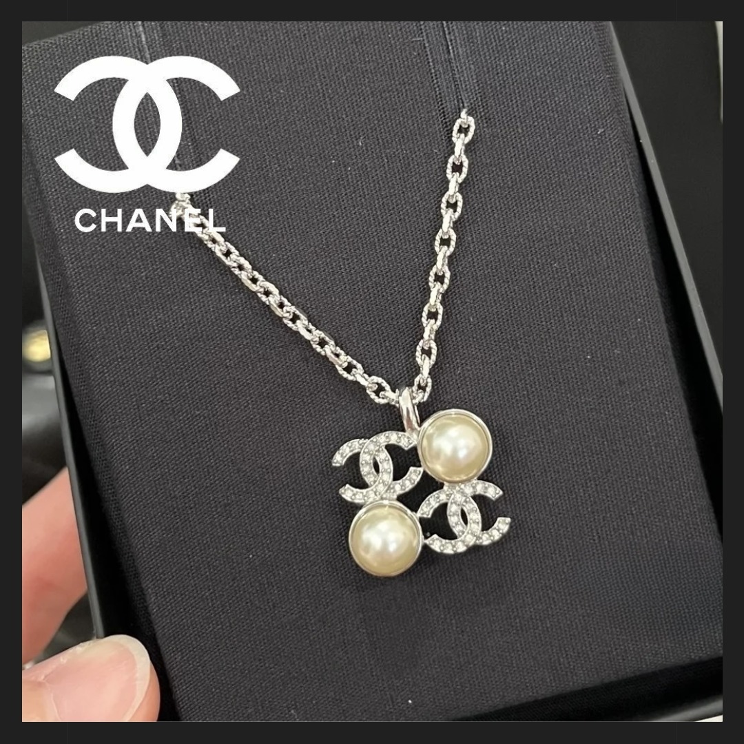 【CCロゴとパールが煌めく】CHANEL ネックレス 25S