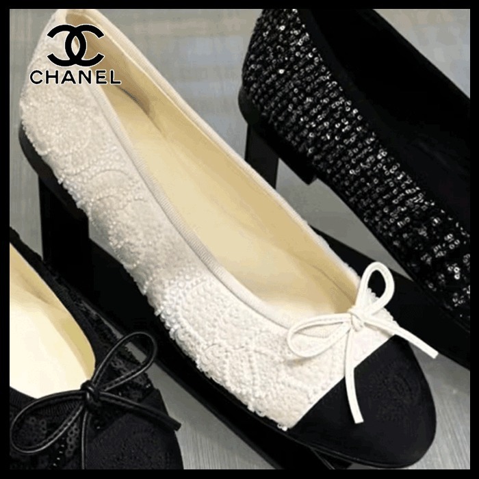 【25S☆履きやすさとツートンカラーが◎】CHANEL バレリーナ