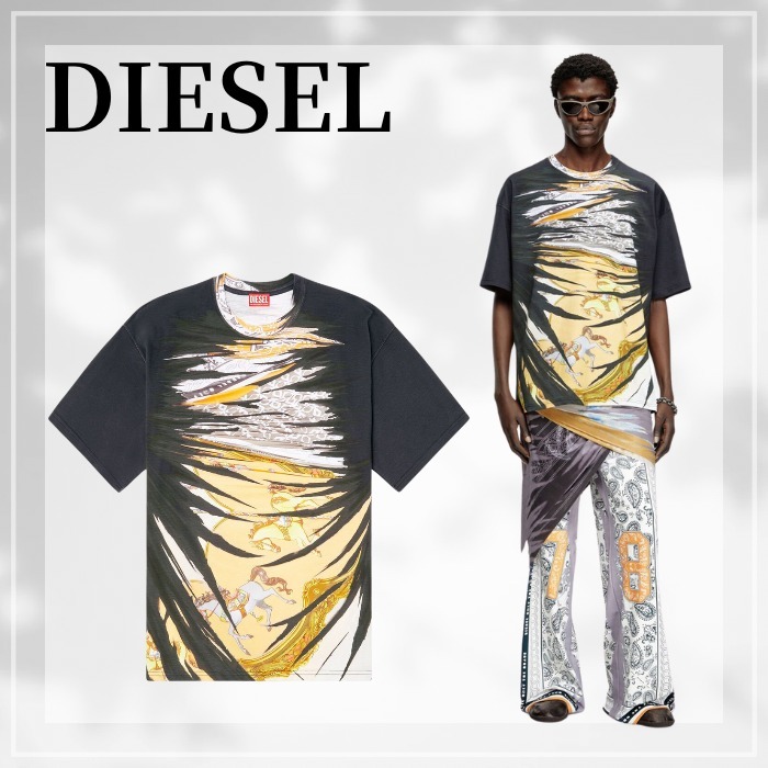 DIESEL t-boxt-r25 バンダナ柄 コットンジャージー