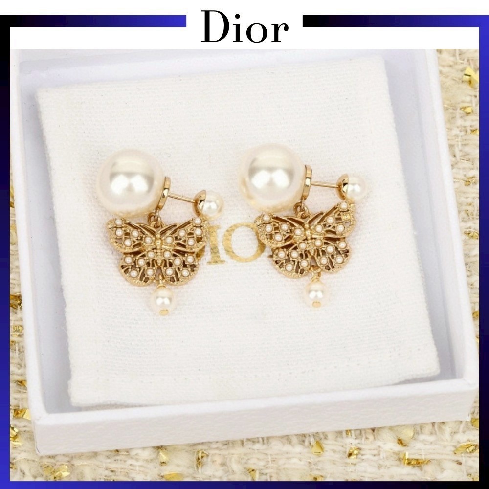 【2025夏の新作】蝶モチーフが輝くDior Tribales ピアス♪