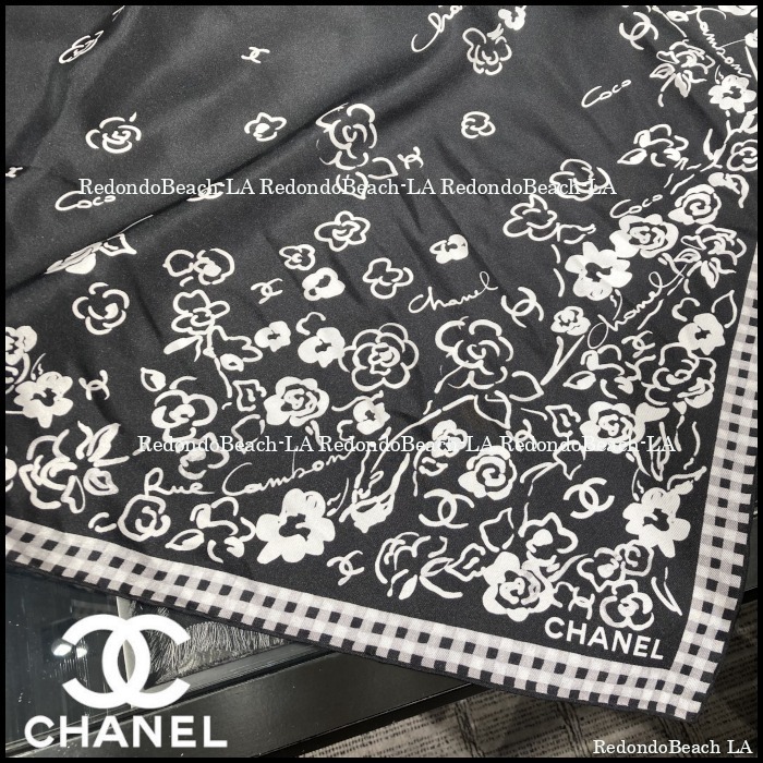 【モダンなアート風が可愛い】★CHANEL★スカーフ★25春夏限定