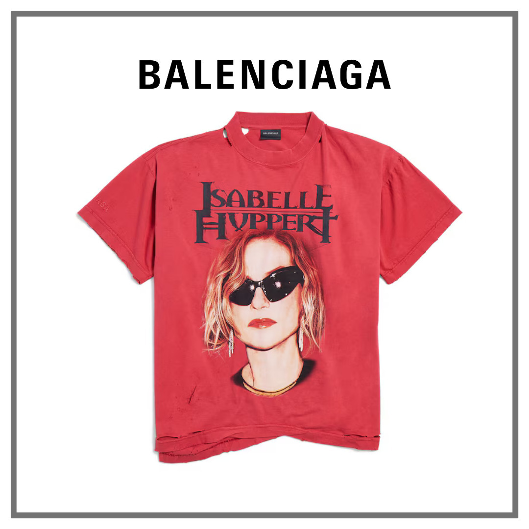 BALENCIAGA】Isabelle Boxy Tシャツ☆826344TSVV66303☆赤☆S