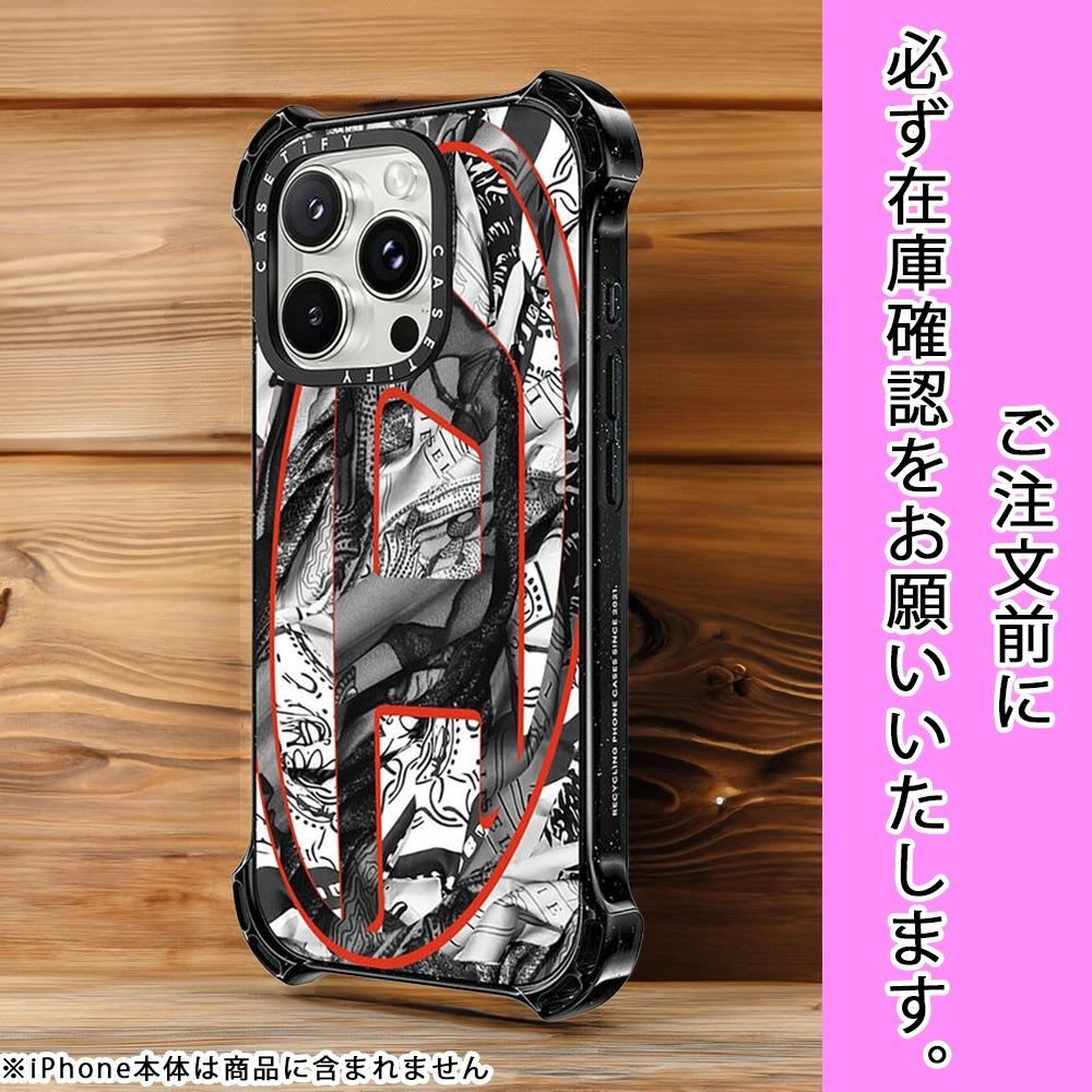 国内配送★DIESEL×Casetify★コラボ iPhoneケース オーバルD
