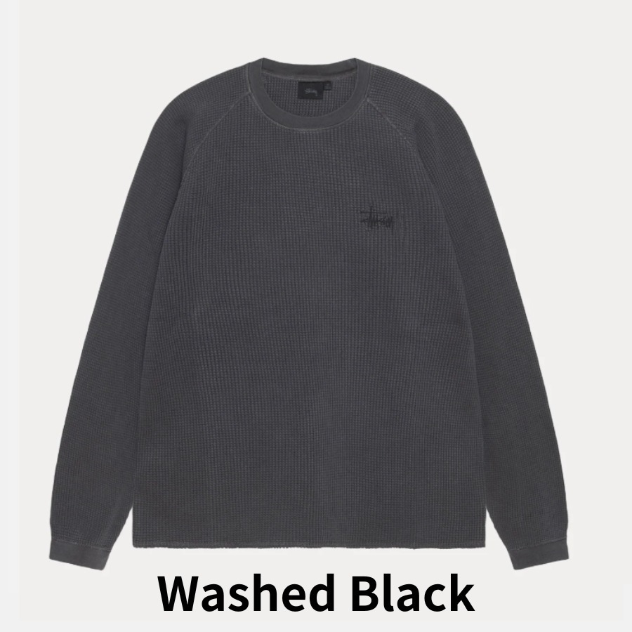 【STUSSY】ベーシック ステューシー サーマル ワッフル Tシャツ STUSSY】ベーシック ステューシー サーマル ワッフル Tシャツ