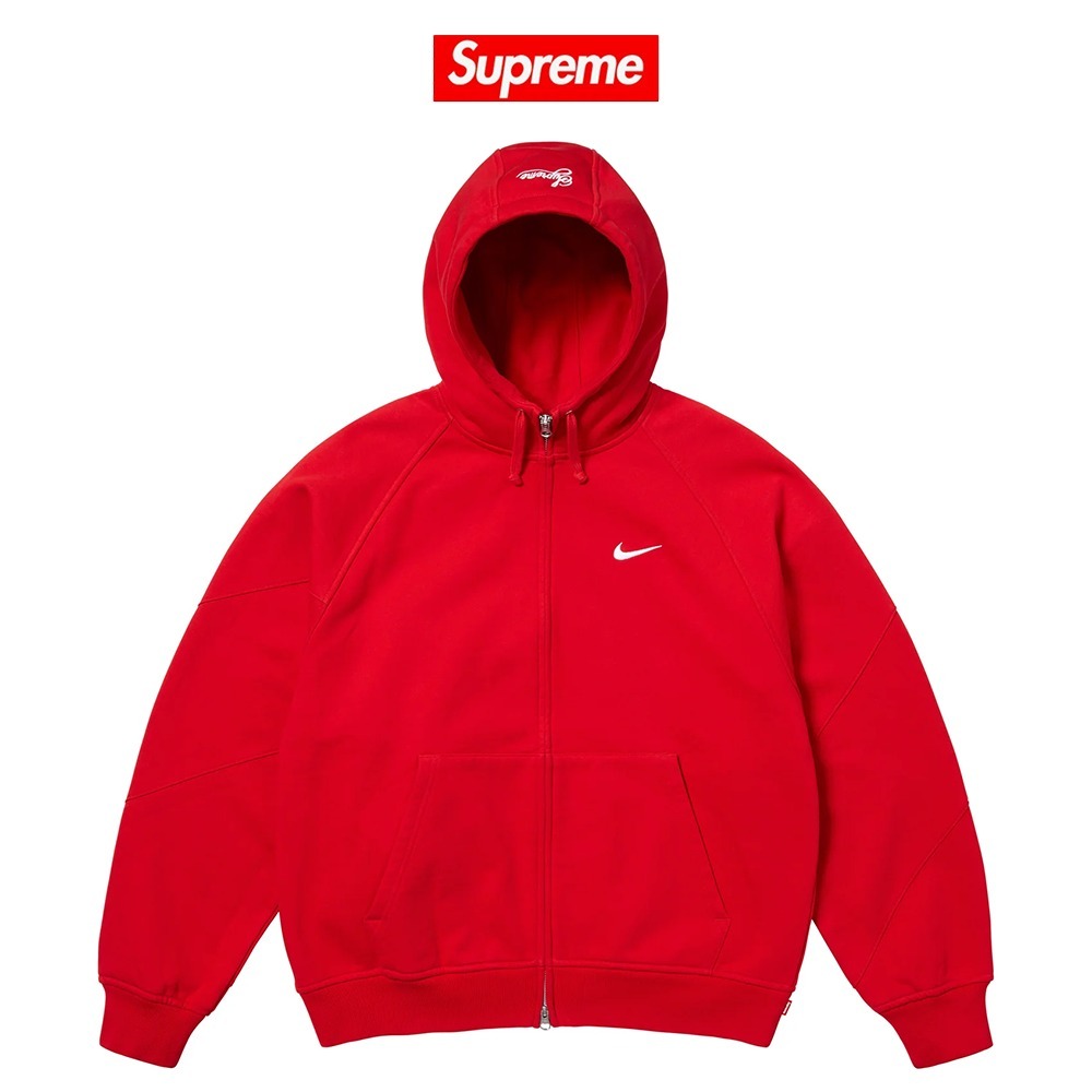 【Supreme x Nike】 Zip Up Hooded Sweatshirt Red - 25SS