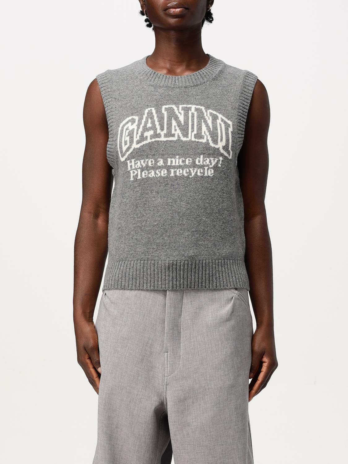 アウターその他 GANNI Woman Waistcoat Grey K2308 523