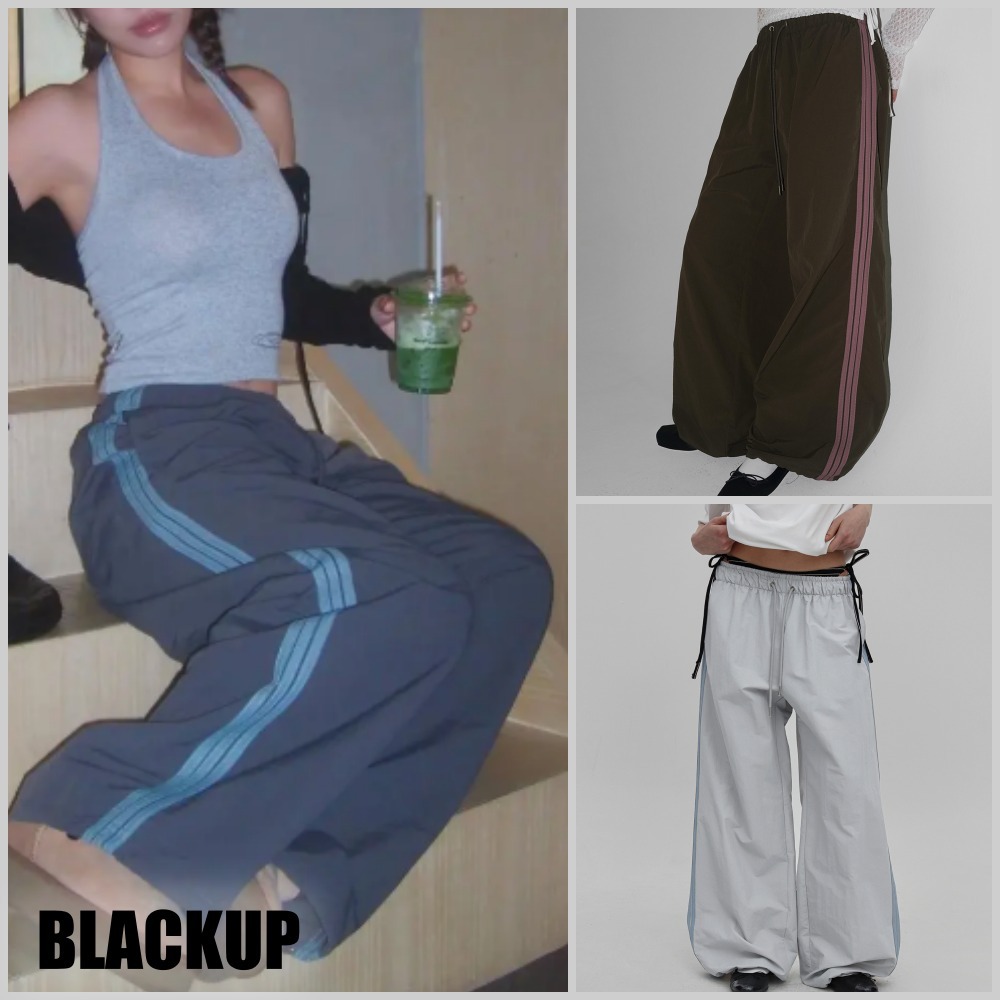 ★BLACKUP★ ラインツーウェイバンディングパンツ 4色