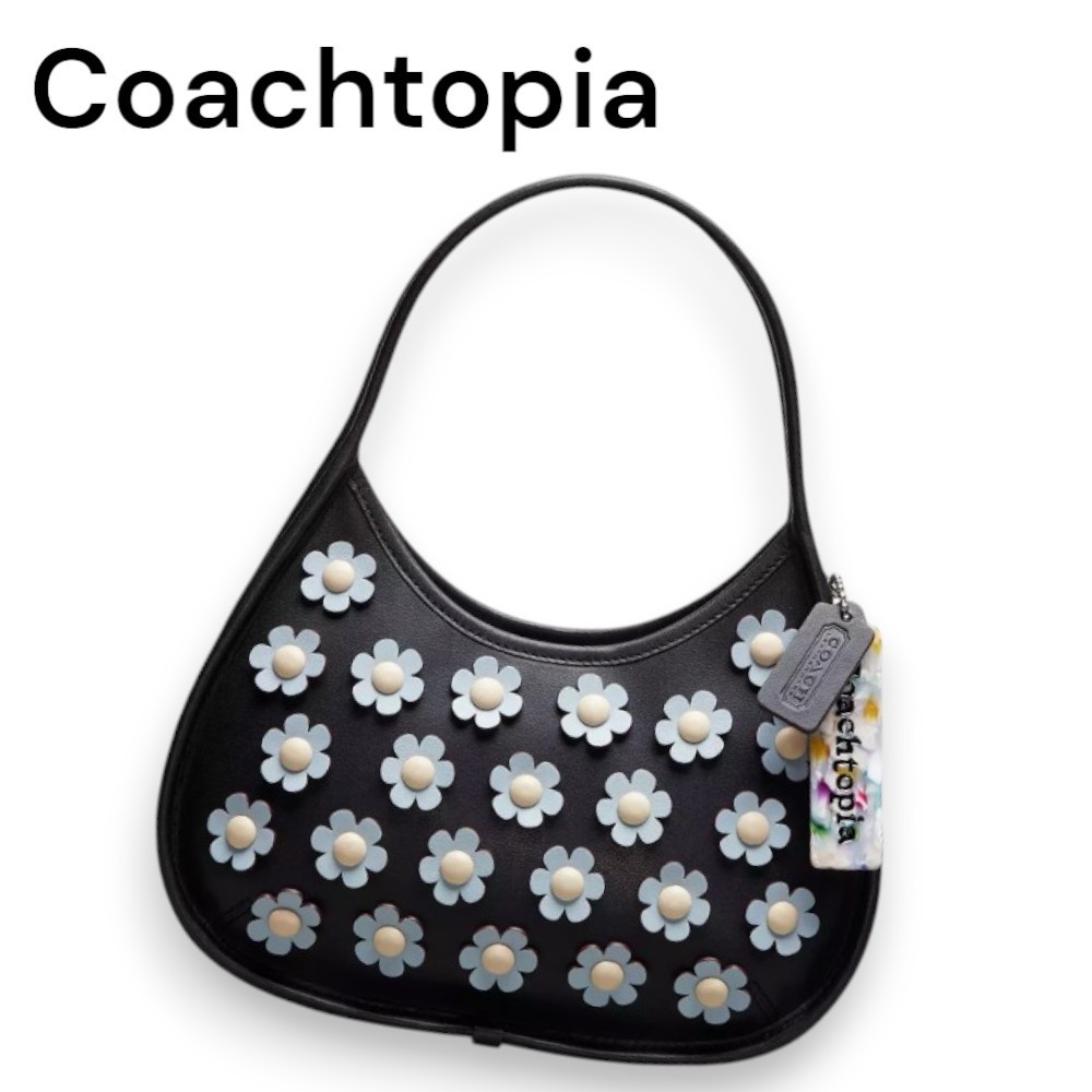 可愛い♪【Coachtopia】フラワーアップリケ付き エルゴバッグ
