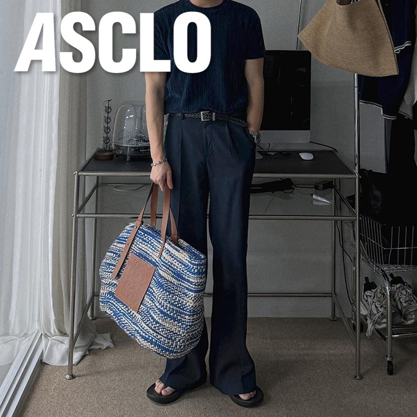 スラックス 3 TAP Color Super Long Wide Slacks (2color)