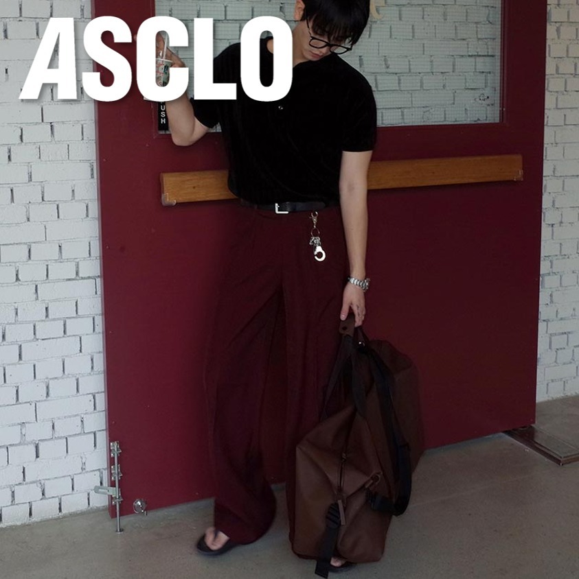 パンツ 3 TAP Color Super Long Wide Slacks (2color)