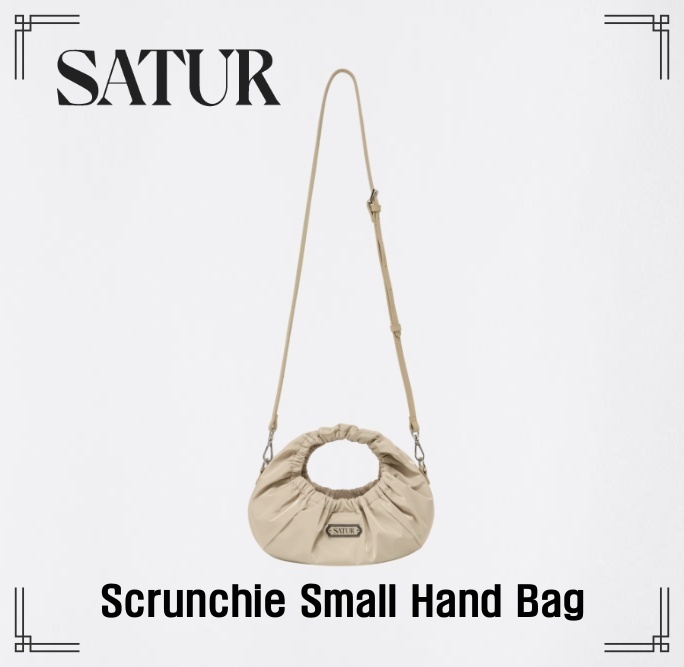 [SATUR] ★大人気★Scrunchie Small Hand Bag★関税無