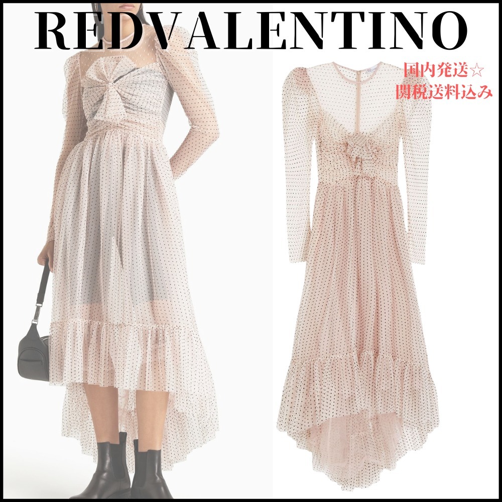 【RED VALENTINO】チュール ワンピース リボン ＊関税/送料込み