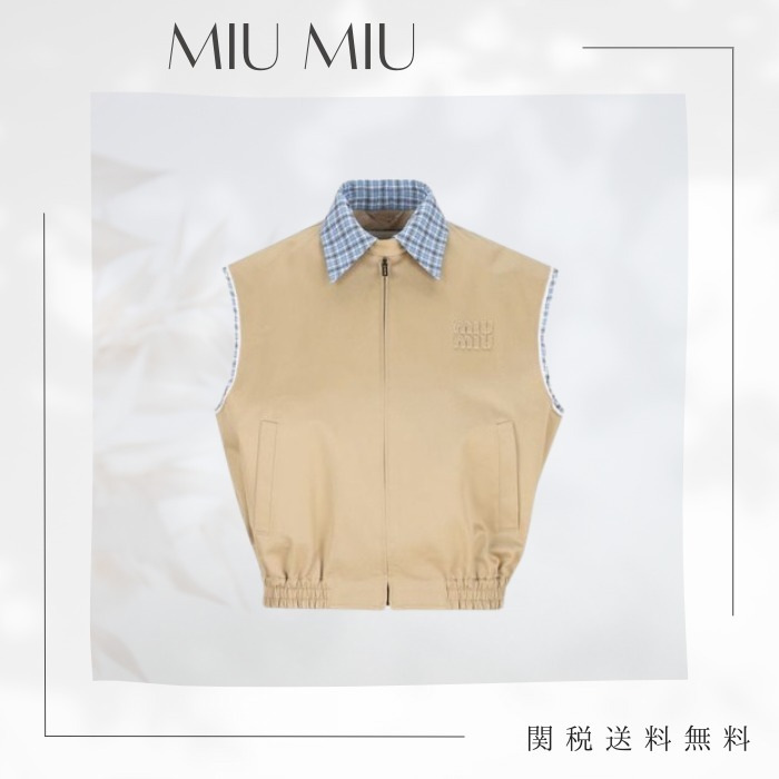 MIUMIU ミュウミュウ ベスト アウター ベージュ