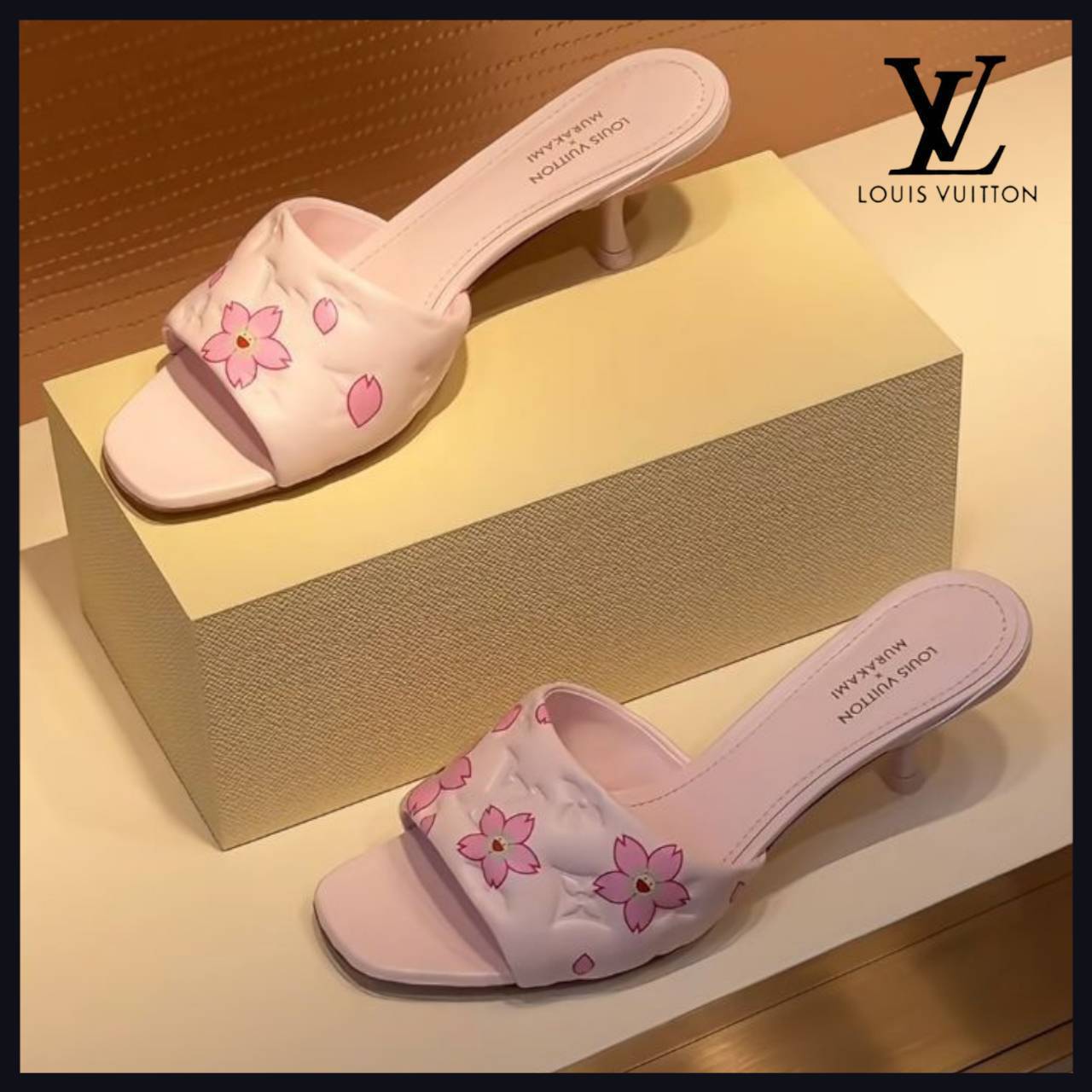 【村上隆コラボ!】Louis Vuitton リリー ミュール サンダル 桜 国内発送【サクラ限定コラボ】Louis Vuitton 村上隆 ミュール