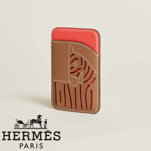 *ゼブラモチーフが魅力* 【HERMES】 MagSafe対応 カードケース