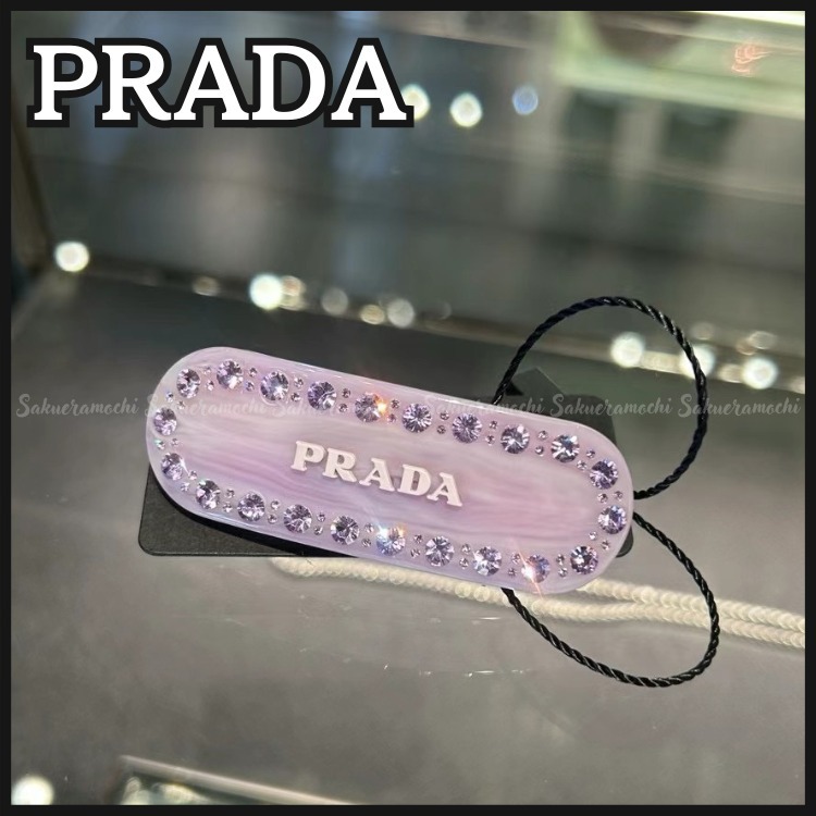 【PRADA】lady's かわいい！希少hairpin ダイヤモンド